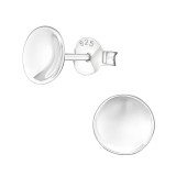 Round - 925 Sterling Silver Simple Stud Earrings SD32492