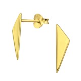 Triangle - 925 Sterling Silver Simple Stud Earrings SD33399