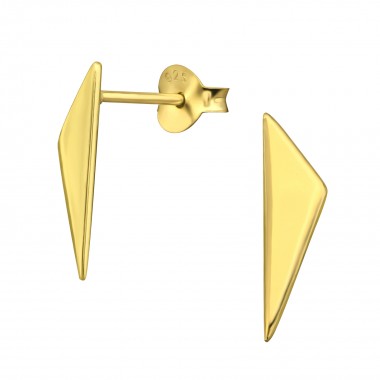 Triangle - 925 Sterling Silver Simple Stud Earrings SD33399