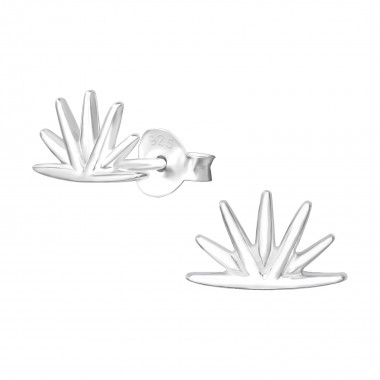 Spike - 925 Sterling Silver Simple Stud Earrings SD33780