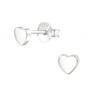Heart - 925 Sterling Silver Simple Stud Earrings SD33793