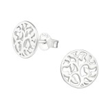 Vine - 925 Sterling Silver Simple Stud Earrings SD34989