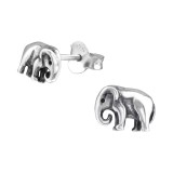 Elephant - 925 Sterling Silver Simple Stud Earrings SD34990