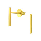 Bar - 925 Sterling Silver Simple Stud Earrings SD35399
