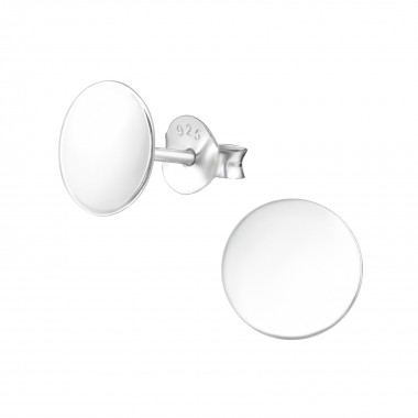 Circle - 925 Sterling Silver Simple Stud Earrings SD35404