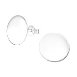 Circle - 925 Sterling Silver Simple Stud Earrings SD35695