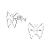 Butterfly - 925 Sterling Silver Simple Stud Earrings SD36202