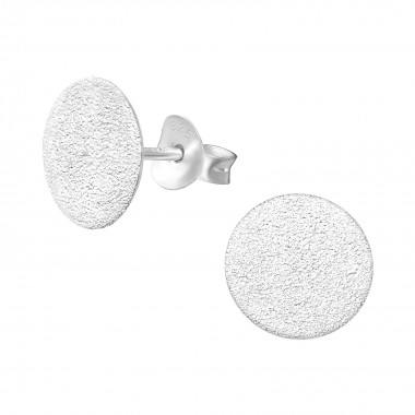 Circle - 925 Sterling Silver Simple Stud Earrings SD36342