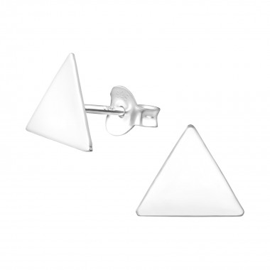 Triangle - 925 Sterling Silver Simple Stud Earrings SD36344