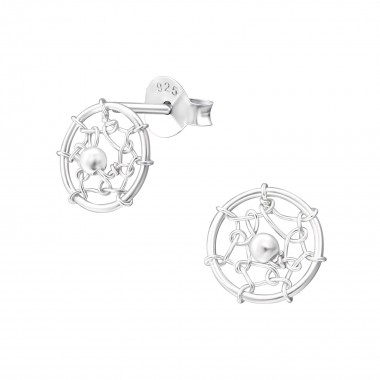 Dream Catcher - 925 Sterling Silver Simple Stud Earrings SD36526