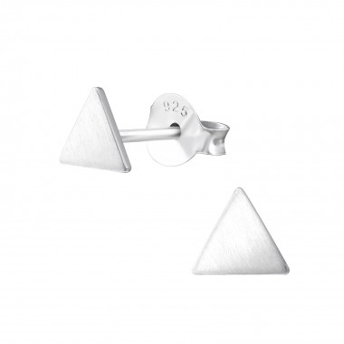 Triangle - 925 Sterling Silver Simple Stud Earrings SD36633