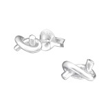 Knot - 925 Sterling Silver Simple Stud Earrings SD36676