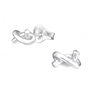 Knot - 925 Sterling Silver Simple Stud Earrings SD36676