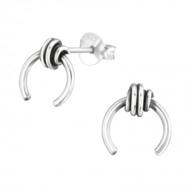 Knot - 925 Sterling Silver Simple Stud Earrings SD36958