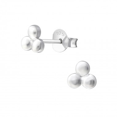Geometric - 925 Sterling Silver Simple Stud Earrings SD37179