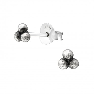 Geometric - 925 Sterling Silver Simple Stud Earrings SD37321