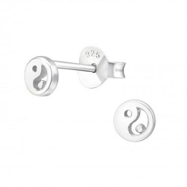 Yin Yang - 925 Sterling Silver Simple Stud Earrings SD37323