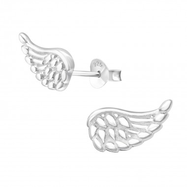 Wing - 925 Sterling Silver Simple Stud Earrings SD37524