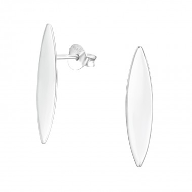Marquise - 925 Sterling Silver Simple Stud Earrings SD37747