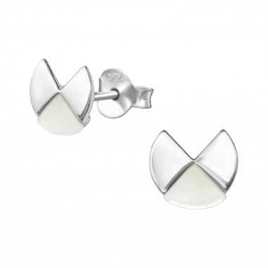 Geometric - 925 Sterling Silver Simple Stud Earrings SD38094