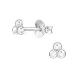 Geometric - 925 Sterling Silver Simple Stud Earrings SD38341