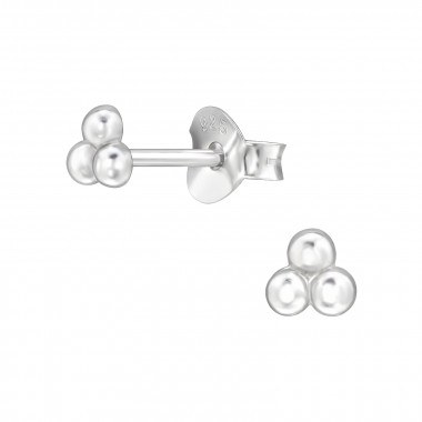 Geometric - 925 Sterling Silver Simple Stud Earrings SD38341