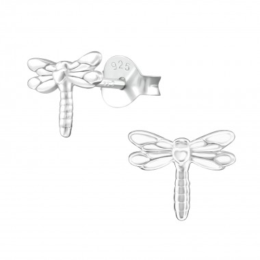 Dragonfly - 925 Sterling Silver Simple Stud Earrings SD38409