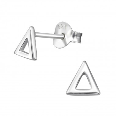 Triangle - 925 Sterling Silver Simple Stud Earrings SD38885