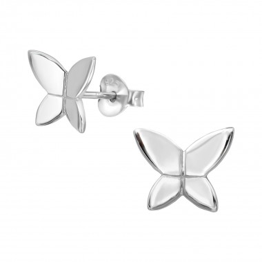 Butterfly - 925 Sterling Silver Simple Stud Earrings SD38909