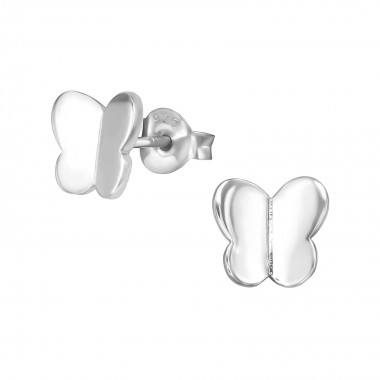 Butterfly - 925 Sterling Silver Simple Stud Earrings SD38911
