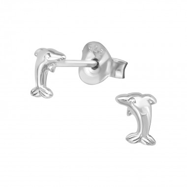 Dolphin - 925 Sterling Silver Simple Stud Earrings SD38926
