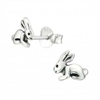 Rabbit - 925 Sterling Silver Simple Stud Earrings SD38953