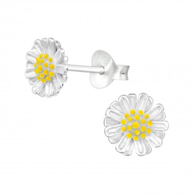 Flower - 925 Sterling Silver Simple Stud Earrings SD39017