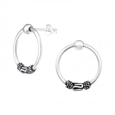 Bali - 925 Sterling Silver Simple Stud Earrings SD39092