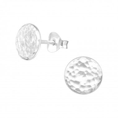 Round - 925 Sterling Silver Simple Stud Earrings SD39148