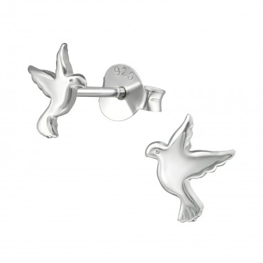 Bird - 925 Sterling Silver Simple Stud Earrings SD39187