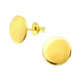 Round - 925 Sterling Silver Simple Stud Earrings SD39306
