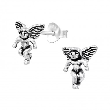Angel - 925 Sterling Silver Simple Stud Earrings SD39556