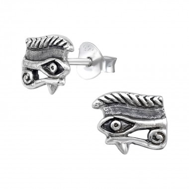 Eye Of Horus - 925 Sterling Silver Simple Stud Earrings SD39615