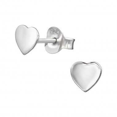 Heart - 925 Sterling Silver Simple Stud Earrings SD39824