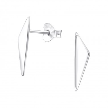 Triangle - 925 Sterling Silver Simple Stud Earrings SD39927
