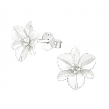 Flower - 925 Sterling Silver Simple Stud Earrings SD39948