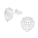 Lion - 925 Sterling Silver Simple Stud Earrings SD40000