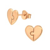 Heart - 925 Sterling Silver Simple Stud Earrings SD40465