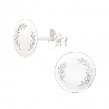 Leaf - 925 Sterling Silver Simple Stud Earrings SD40499