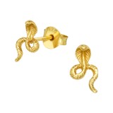 Cobra - 925 Sterling Silver Simple Stud Earrings SD40902