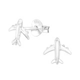 Aircraft - 925 Sterling Silver Simple Stud Earrings SD40912