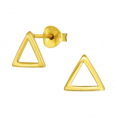 Triangle - 925 Sterling Silver Simple Stud Earrings SD40967