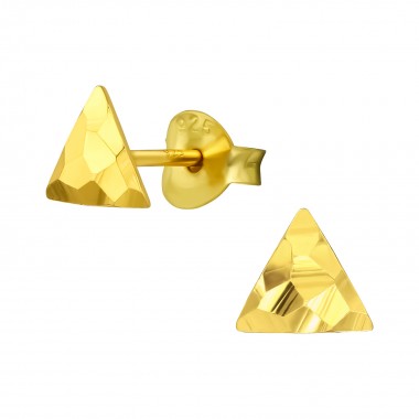 Triangle - 925 Sterling Silver Simple Stud Earrings SD40972