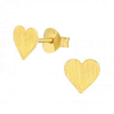 Heart - 925 Sterling Silver Simple Stud Earrings SD41157